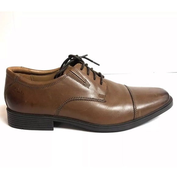 Clark’s Men’s Tilden Cap Toe, Brown Oxford Dress Shoes, Size 9.5 M. main image 2